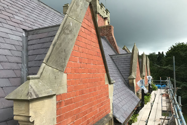 New slate roof on domestic property in Ruthin