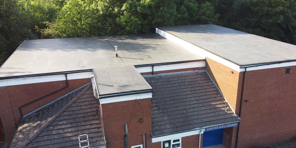 Firestone rubber flat roof in North Wales
