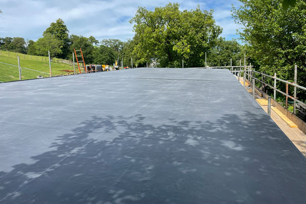 Flat roof on Ruthin building