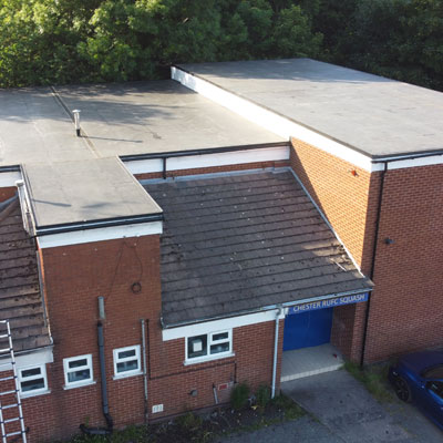 Firestone rubber flat roof in North Wales