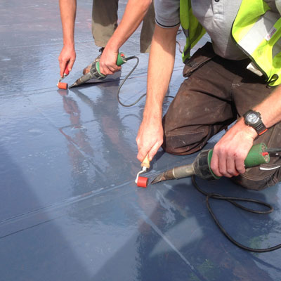 Evalon single ply membrane roof